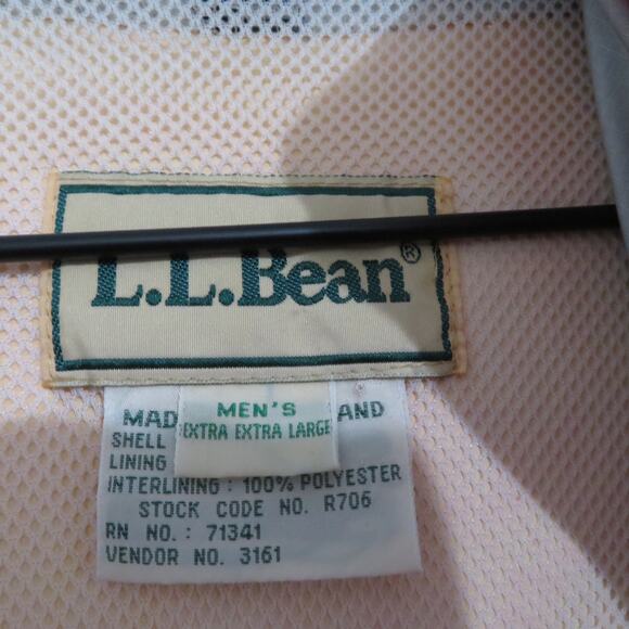 L.L. Bean Mens Sz XXL Red Vintage Nylon Hooded Anorak Pullover Jacket - Picture 8 of 11